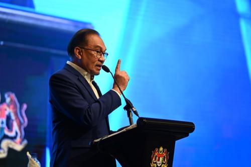 Majlis Peluncuran Pelan Tindakan Malaysia bagi Mencegah dan Menangani Fahaman Pelampau Keganasan secara holistic dan pelaksanaan pendekatan MyPCVE yang telah dirasmikan oleh YAB Perdana Menteri di Putrajaya Ballroom, Hotel Marriot, Putrajaya