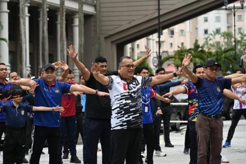 Kesihatan dan Keselamatan Bergerak Seiring! Latihan Jasmani CGSO Bersama Seksyen Keselamatan, Bahagian Khidmat Pengurusan, Jabatan Perdana Menteri