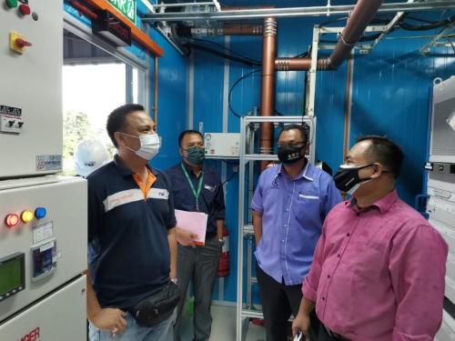  Tim Pemeriksaan Jawatankuasa  Kecil Keselamatan Perlindungan Sasaran Penting (JKPKSP) melakukan lawatan dan pemeriksaan Instalasi Sasaran Penting ke atas Ibusawat TM, Kuala Terengganu
