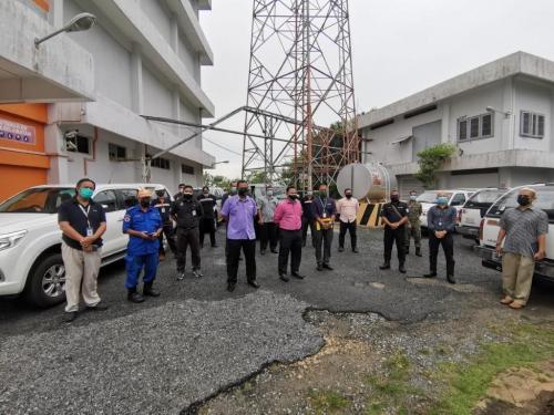  Tim Pemeriksaan Jawatankuasa  Kecil Keselamatan Perlindungan Sasaran Penting (JKPKSP) melakukan lawatan dan pemeriksaan Instalasi Sasaran Penting ke atas Ibusawat TM, Kuala Terengganu