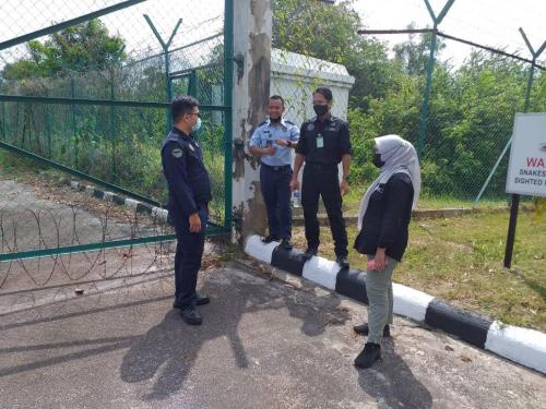 Pemeriksaan keselamatan diketuai oleh YBrs. Tuan Zainor bin Zailan, Pengarah Keselamatan Kerajaan Negeri Johor di Masai, Johor