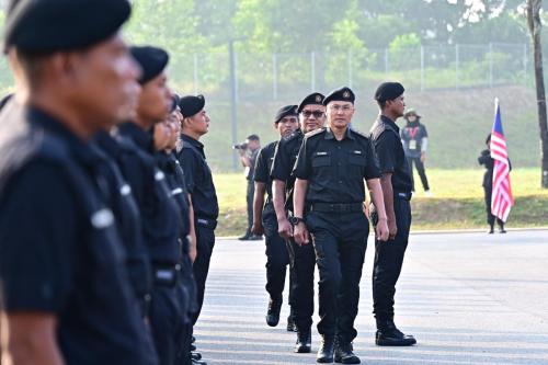 Majlis Perbarisan Tamat Latihan Kursus Asas Keselamatan Perlindungan bagi 210 orang pegawai Lantikan Baharu Skim Keselamatan dan Pertahanan Awam (KP)