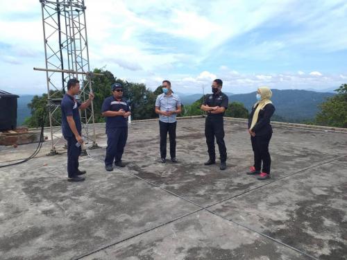 Pemeriksaan Keselamatan (JKPK) Sasaran Penting  Oleh Ybrs. Encik Zainor Bin Zailan, Pengarah Keselamatan Kerajaan Negeri Johor Di Stesen Gelombang Mikro Bukit Tinggi, Mersing