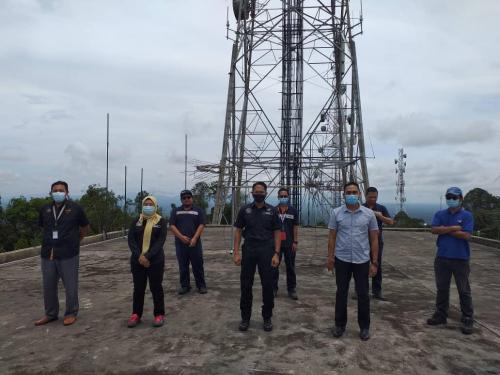 Pemeriksaan Keselamatan (JKPK) Sasaran Penting Oleh Ybrs. Encik Zainor Bin Zailan, Pengarah Keselamatan Kerajaan Negeri Johor Di Stesen Gelombang Mikro Bukit Tinggi, Mersing