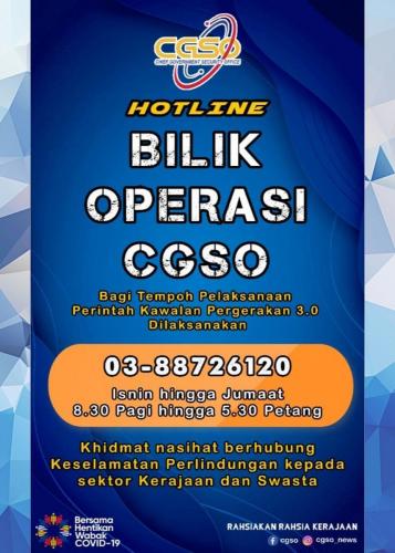 TALIAN HOTLINE BILIK GERAKAN OPERASI CGSO