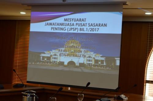 Mesyuarat Jawatankuasa Pusat Sasaran Penting (JPSP) Bil 1 2017 Pada 14 Mac 2017 Bertempat Di KDN Putrajaya