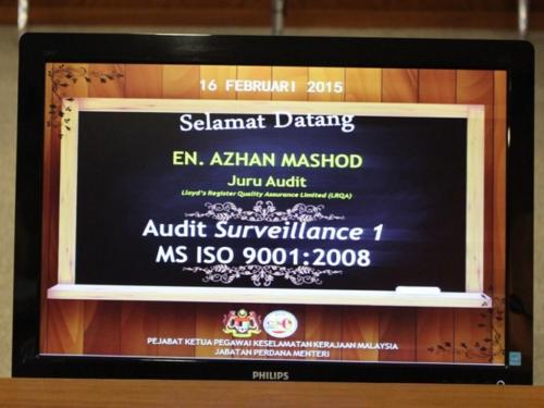 MS ISO 9001 2008 SURVEILLANCE AUDIT 1 (SV1) OLEH PIHAK LRQA