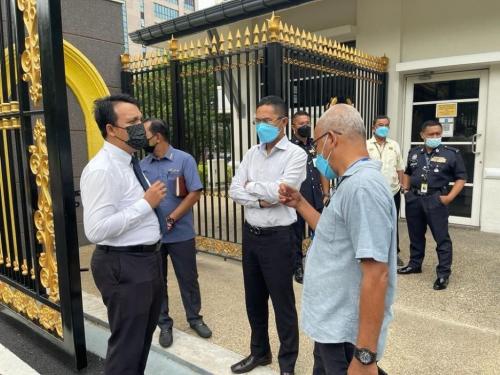 Lawatan YBrs. Ketua Pengarah Keselamatan Kerajaan Malaysia (CGSO) ke Istana Negara, Kuala Lumpur bagi tinjauan kerja-kerja pemasangan sistem keselamatan
