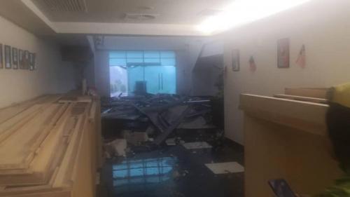 Institut Latihan Keselamatan Perlindungan Malaysia (ILKEM) Bandar Enstek, Nilai telah dilanda ribut petang tadi sekitar jam 4.15 petang