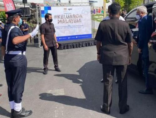 Kader CGSO, anggota Polis Bantuan RTM melakukan kawalan keselamatan bersempena dengan Majlis Pra Pelancaran Keluarga Malaysia oleh YAB Dato’ Sri Ismail Sabri Bin Yaakob, Perdana Menteri Malaysia di Auditorium Perdana, Angkasapuri